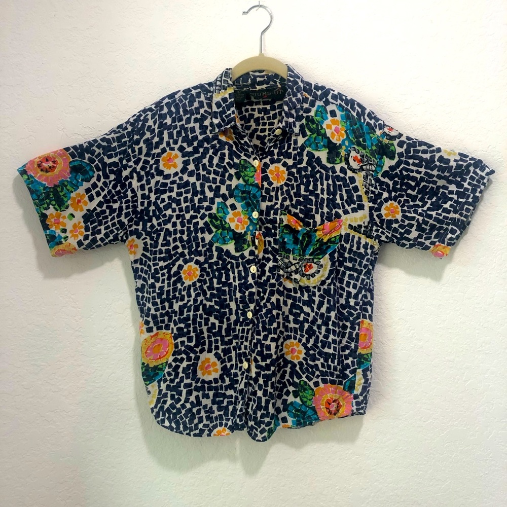 Vintage 90s Soft Button Up Blouse